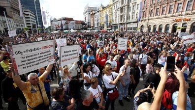 Хиляди излязоха на протест срещу Ковид мерките в Хърватия