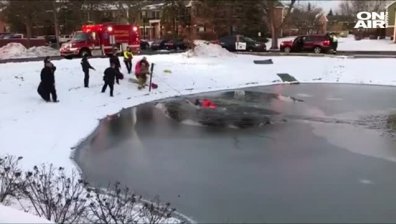 Спасиха живота на пропаднало в ледено езеро дете