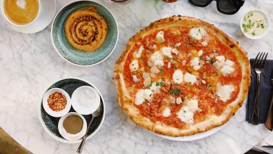 Рецепта за вегетарианска пица с три вида сирена