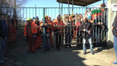 Продължават протестите на миньорите в Оброчище