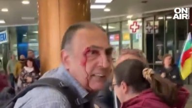 Кървав бой между демонстранти "за" и "против" военна помощ за Украйна (+ВИДЕО)