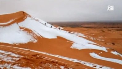 Сняг покри Сахара... Трети път за 40 години