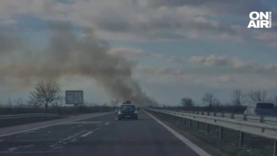 Адска катастрофа със загинал на АМ "Тракия", коли горяха като факли