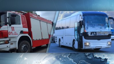 Български автобус с туристи пламна в Гърция