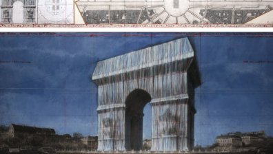 Опаковат Тримфалната арка по проект на Кристо (+ВИДЕО)