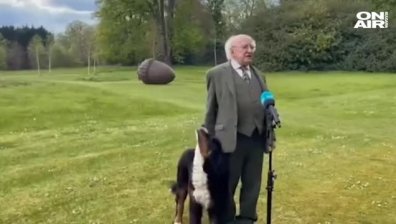 Кучето на ирланския президент се превърна в сензация по време на реч (+ВИДЕО)