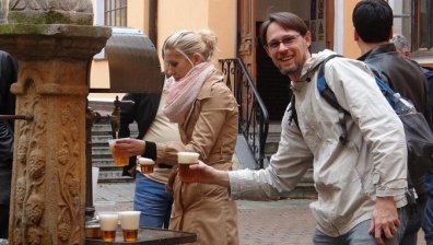 Фонтанът на бирата в Словения заработи отново