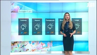 Времето остава дъждовно и топло, температурите - до 25°C