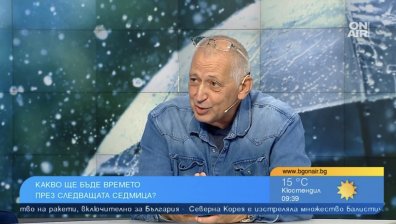 Валежи и захлаждане в края на седмицата, но сухо време за първия учебен ден