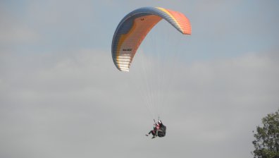 Момиче с парапланер се приземи върху дърво в Морската градина