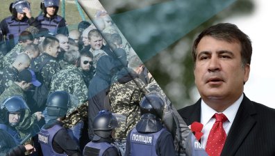 Екшън в центъра на Киев: Саакашвили заплаши да скочи отвисоко