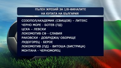 Левски-ЦСКА ще играят още на 1/8 финалите