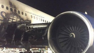 Боинг 777 на Бритиш Еъруейз се запали на летището в Лас Вегас