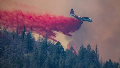 Хеликоптери и самолети гасят голям пожар в Калифорния (СНИМКИ)