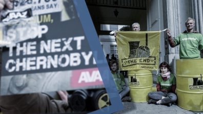 Протест срещу ядрени реактори в Белгия