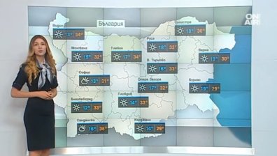Горещините продължават, очаква ни слънчев ден с температури до 36&deg;