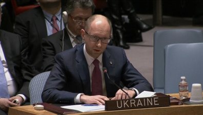 Яценюк призова ООН да подкрепи мирното решаване на кризата в Украйна