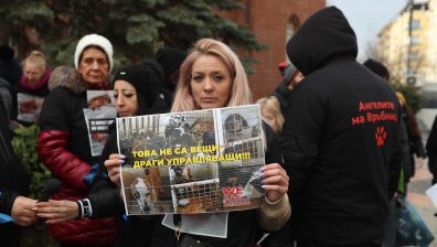 Граждани излязоха на протест пред СОС заради приюта за кучета във Връбница