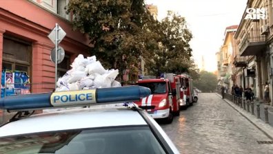 Пожар горя в центъра на Пловдив