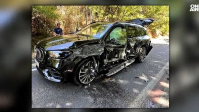 Валяк падна от платформа в Кресненското дефиле и удари кола, пътят е затворен (+ВИДЕО)
