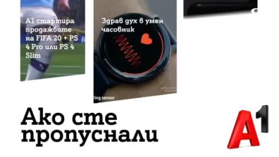 А1 започва продажби на FIFA 20 в комплект с Playstation