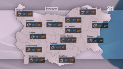 Денят започва със слънце, на много места обаче следобед ще вали
