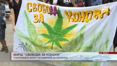 Стотици тръгнаха на марш "Свобода за конопа" в София