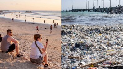 Бали не е само красиви рекламни брошури - боклук покрива красивите плажове (+СНИМКИ)