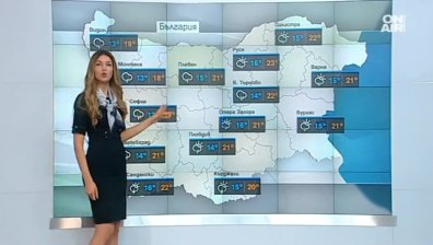 Облачен и дъждовен вторник, температури до 23 градуса