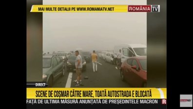 Тежка верижна катастрофа с 55 коли в Румъния, 17 души са в болница (+ВИДЕО)