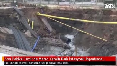 Срути се строеж на метро в Измир, двама души са в неизвестност
