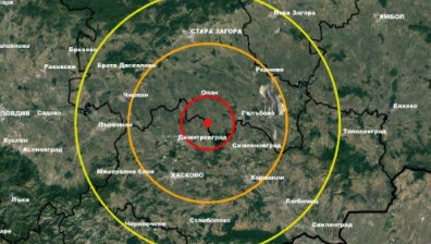 Близо 4 по Рихтер край Димитровград, последваха два вторични труса