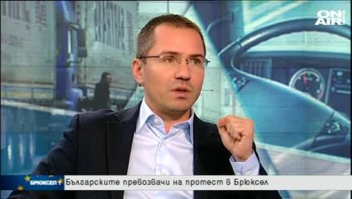 Българските превозвачи с протест в Брюксел