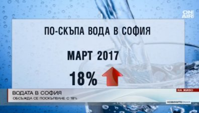 Обсъждат поскъпване на водата в София с 18%