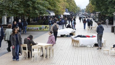 "Одисея" на Лоран Боажо: Жив спектакъл в центъра на София