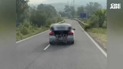 Скандален клип с бивш затворник, който вози в багажника трима души? (+ВИДЕО)