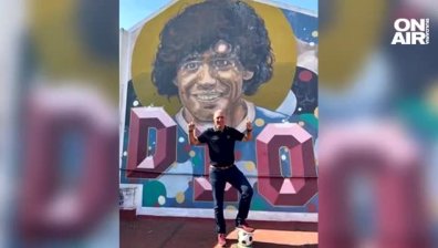 Христо Стоичков се отби пред дома на Диего Марадона в Аржентина