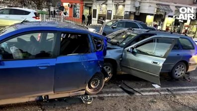 Верижна катастрофа в центъра на София, има ранени, сред които и дете
