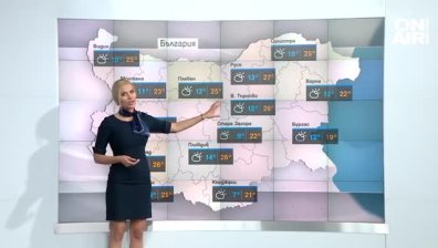 До 29 градуса днес, ще превали в централните райони