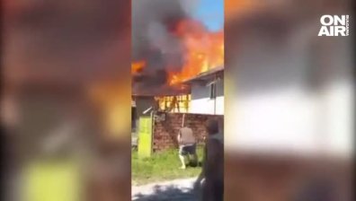 Пожар гори във Великотърновско, запалила се е къща