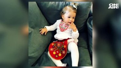 Внучката на Стоичков с традиционна българска носия в детската градина