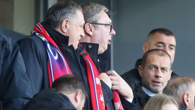 В Сърбия скриха президента на УЕФА, за да не коментира погрома в София заради БФС