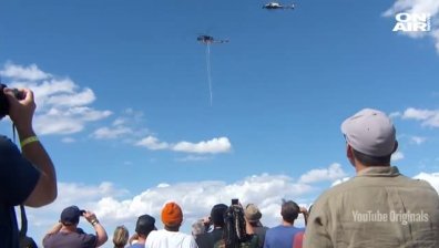 Уил Смит скочи с бънджи от хеликоптер в Гранд Каньон