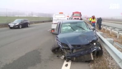 Тежка катастрофа на Северната тангента, млада жена е с комоцио