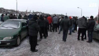 Съкратени миньори от Бобов дол на протест