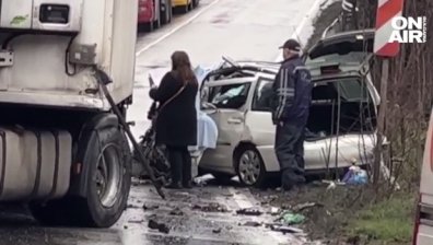 Шофьор загина в тежка катастрофа между кола и ТИР край Търново
