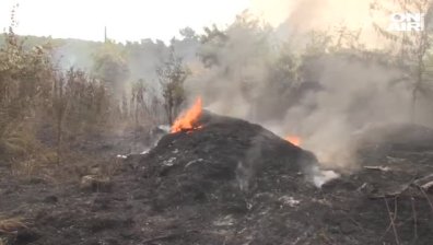 Голям пожар гори в покрайнините на Русе