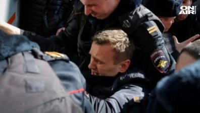 Арестуваха Навални на неразрешен протест в Москва