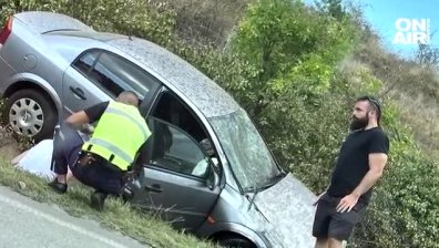 Поредна катастрофа на АМ "Тракия": Кола изхвърчала извън платното