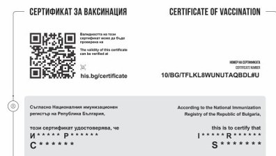 Ще преиздаваме сертификатите си за ваксинация през сайта на НЗИС от 4 юни